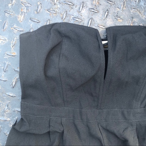 Silence + Noise ~ black deep v notch romper - Picture 3 of 7